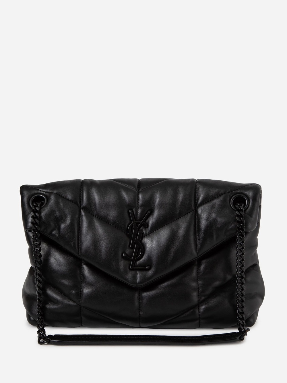 Saint Laurent 2020 Black Lambskin Small Loulou Puffer Shoulder Bag